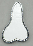 Low-Hanging Balls 3D for Flat Surface Chrome Plastic Tape Mount 2 1/2" UP#50106
