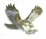Cutout 3D Eagle Accent Set Chrome Plastic 7" x 6" UP#50111 & 50110 Set of 2