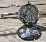 Shotgun Bunny Hood Ornament for Flat Surface Chrome 3 Stud, 7 1/8" (H) HTS#5046