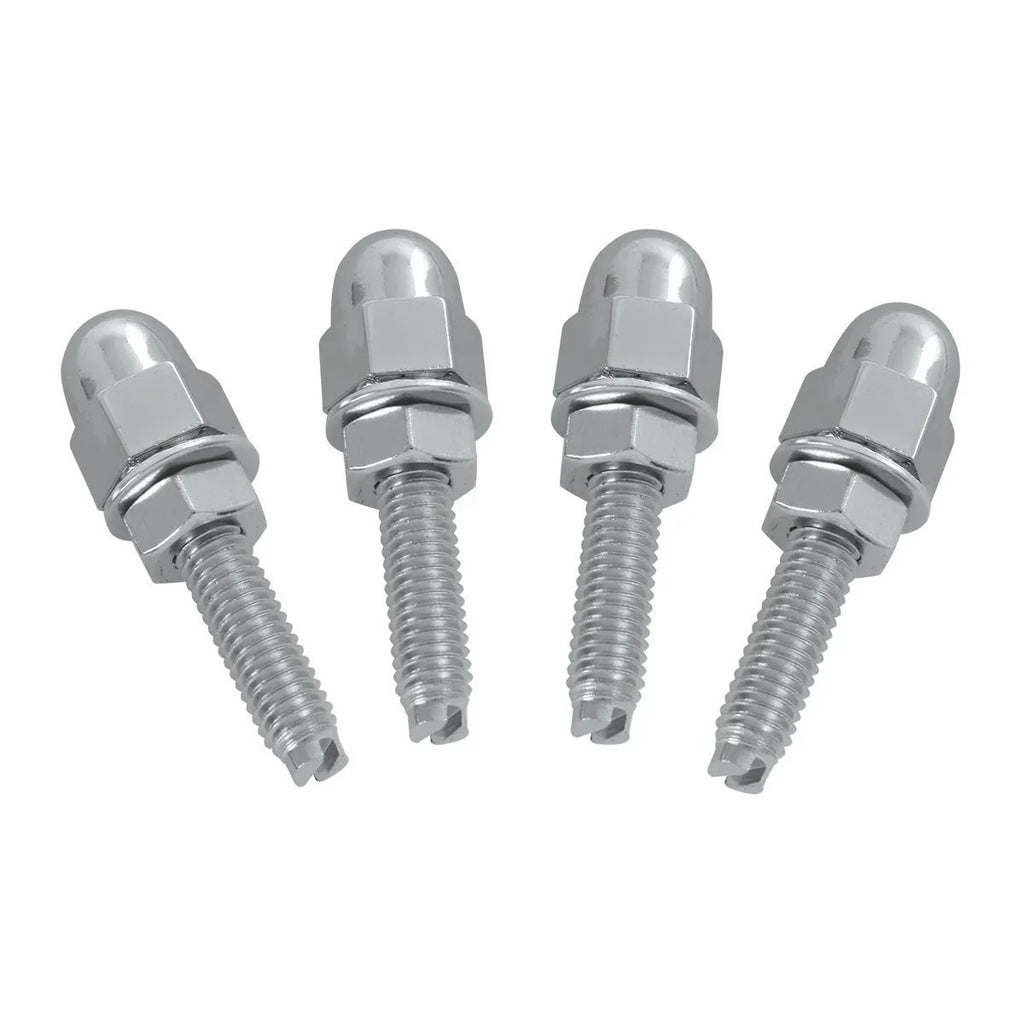 Chrome Acorn License Plate Bolts Kenworth Peterbilt Semi Truck GG#50511-Set of 4
