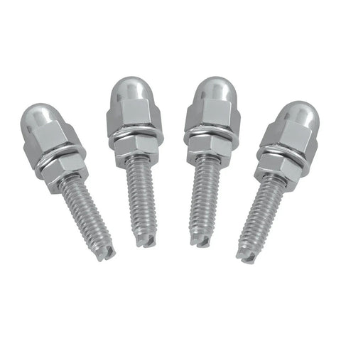 Chrome Acorn License Plate Bolts Kenworth Peterbilt Semi Truck GG#50511-Set of 4