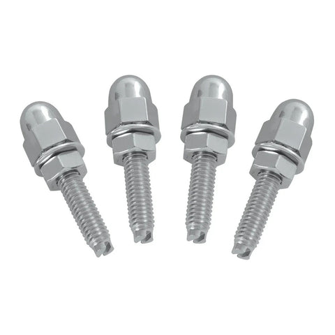 Chrome Acorn License Plate Bolts Kenworth Peterbilt Semi Truck GG#50511-Set of 4