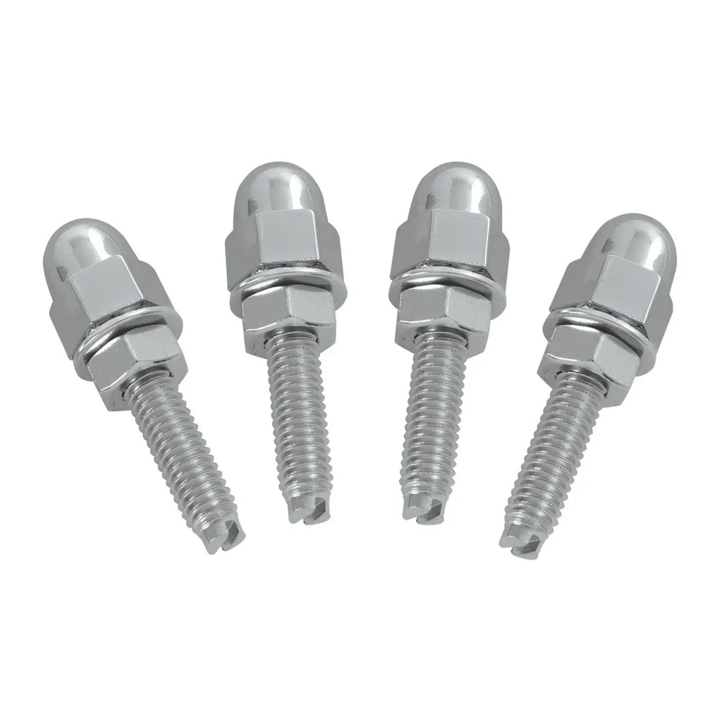 Chrome Acorn License Plate Bolts Kenworth Peterbilt Semi Truck GG#50511-Set of 4