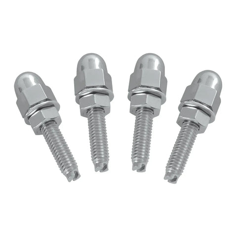 Chrome Acorn License Plate Bolts Kenworth Peterbilt Semi Truck GG#50511-Set of 4