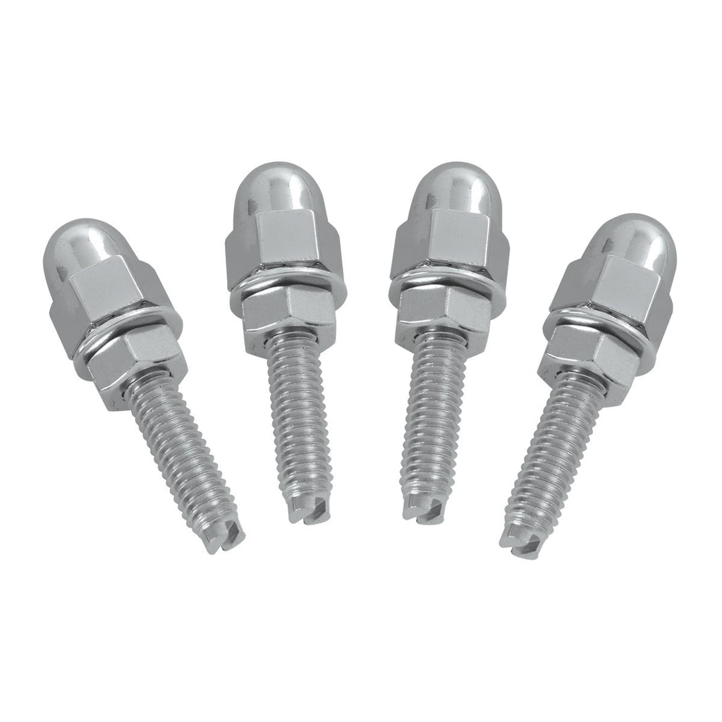 Chrome Acorn License Plate Bolts Kenworth Peterbilt Semi Truck GG#50511-Set of 4