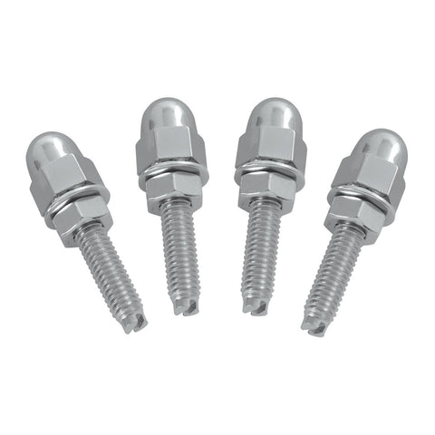 Chrome Acorn License Plate Bolts Kenworth Peterbilt Semi Truck GG#50511-Set of 4