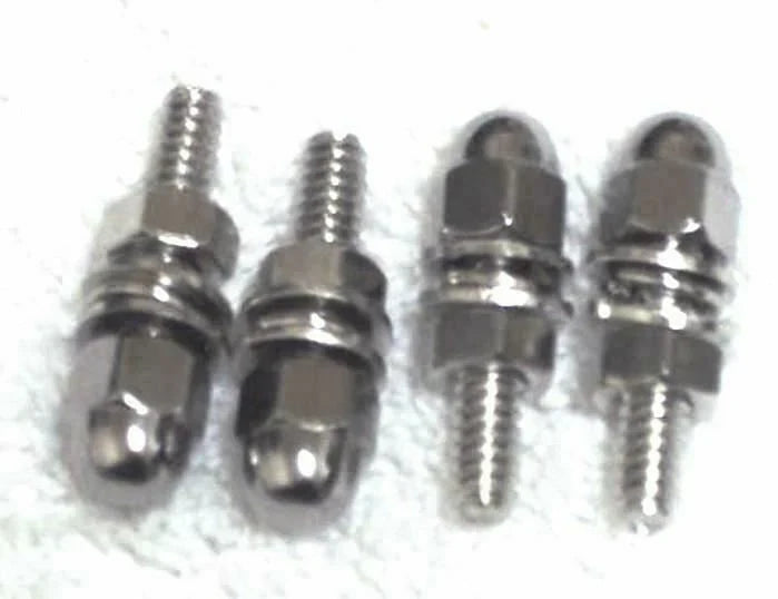 license plate bolt(4) mini hex cap chrome plated metal for Peterbilt Kenworth FL