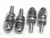 license plate bolt(4) mini hex cap chrome plated metal for Peterbilt Kenworth FL