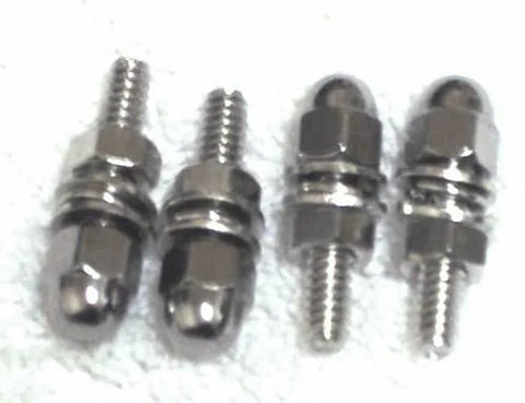license plate bolt(4) mini hex cap chrome plated metal for Peterbilt Kenworth FL