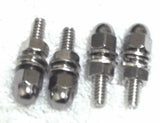 license plate bolt(4) mini hex cap chrome plated metal for Peterbilt Kenworth FL