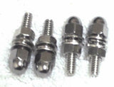 license plate bolt(4) mini hex cap chrome plated metal for Peterbilt Kenworth FL