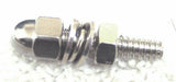 license plate bolt(4) mini hex cap chrome plated metal for Peterbilt Kenworth FL