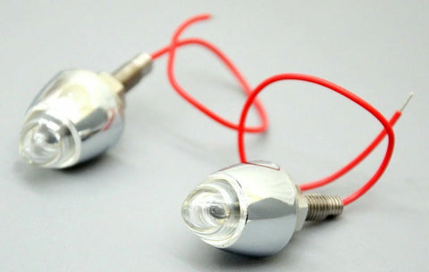 GG License Plate Bolts 1 LED Magic 7 Multi Colors Chrome Metal 1 3/4" 50528 Pair