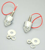 GG License Plate Bolts 1 LED Magic 7 Multi Colors Chrome Metal 1 3/4" 50528 Pair