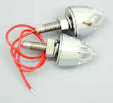 GG License Plate Bolts 1 LED Magic 7 Multi Colors Chrome Metal 1 3/4" 50528 Pair