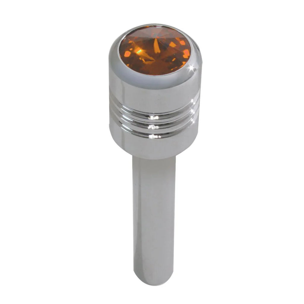 Door Lock Knobs 3/8" ID Amber Jewel Screw on Chrome Stem GG#50650 Pair