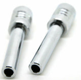 Door Lock Knobs Screw-on Blue Jewel Chrome Aluminum 1/2" I.D. GG#50861 Pair