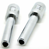 Door Lock Knobs Screw-on Blue Jewel Chrome Aluminum 1/2" I.D. GG#50861 Pair