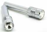 Door Lock Knobs Screw-on Clear Jewel Chrome Aluminum 1/2" I.D. GG#50862 Pair