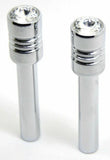 Door Lock Knobs Screw-on Clear Jewel Chrome Aluminum 1/2" I.D. GG#50862 Pair