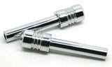 Door Lock Knobs Screw-on Clear Jewel Chrome Aluminum 1/2" I.D. GG#50862 Pair