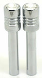 Door Lock Knobs Screw-on Clear Jewel Chrome Aluminum 1/2" I.D. GG#50862 Pair