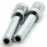 Door Lock Knobs Screw-on Clear Jewel Chrome Aluminum 1/2" I.D. GG#50862 Pair
