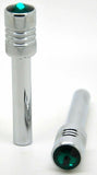 Door Lock Knobs Screw-on Green Jewel Chrome Aluminum 1/2" I.D. GG#50863 Pair