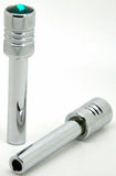 Door Lock Knobs Screw-on Green Jewel Chrome Aluminum 1/2" I.D. GG#50863 Pair