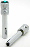 Door Lock Knobs Screw-on Green Jewel Chrome Aluminum 1/2" I.D. GG#50863 Pair
