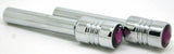 Door Lock Knobs Screw-on Purple Jewel Chrome Aluminum 1/2" I.D. GG#50864 Pair
