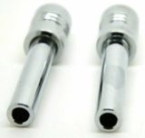 Door Lock Knobs Screw-on Purple Jewel Chrome Aluminum 1/2" I.D. GG#50864 Pair
