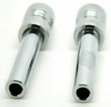 Door Lock Knobs Screw-on Purple Jewel Chrome Aluminum 1/2" I.D. GG#50864 Pair