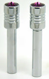 Door Lock Knobs Screw-on Purple Jewel Chrome Aluminum 1/2" I.D. GG#50864 Pair