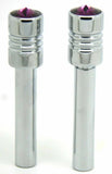 Door Lock Knobs Screw-on Purple Jewel Chrome Aluminum 1/2" I.D. GG#50864 Pair