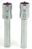 Door Lock Knobs Screw-on Purple Jewel Chrome Aluminum 1/2" I.D. GG#50864 Pair