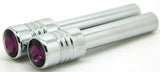 Door Lock Knobs Screw-on Purple Jewel Chrome Aluminum 1/2" I.D. GG#50864 Pair