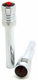 Door Lock Knobs Screw-on Red Jewel Chrome Aluminum 1/2" I.D. GG#50865 Pair