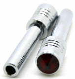 Door Lock Knobs Screw-on Red Jewel Chrome Aluminum 1/2" I.D. GG#50865 Pair