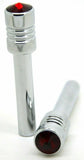 Door Lock Knobs Screw-on Red Jewel Chrome Aluminum 1/2" I.D. GG#50865 Pair