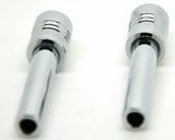 Door Lock Knobs Screw-on Red Jewel Chrome Aluminum 1/2" I.D. GG#50865 Pair