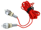 Led Light for Auxiliary/License Plate 1 Red Led Clear Lens 1 Wire GG50894 Pair
