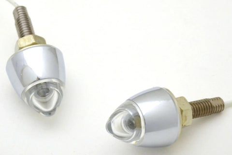 GG Accent License Plate Bolt 1 LED White Lens Bullet Style 1 3/4" #50925 Pair