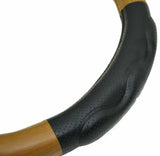 GG Steering Wheel Cover 18" PVC Heavy Duty Woodgrain w/Black Comfort Pad #54058