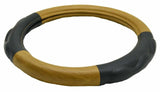 GG Steering Wheel Cover 18" PVC Heavy Duty Woodgrain w/Black Comfort Pad #54058