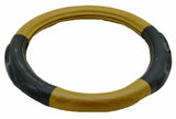 GG Steering Wheel Cover 18" PVC Heavy Duty Woodgrain w/Black Comfort Pad #54058