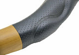GG Steering Wheel Cover 18" PVC Heavy Duty Woodgrain w/Black Comfort Pad #54058