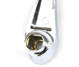 Chrome Window Crank for 3/8" Square Adapter Flat Top Red Plastic Jewel GG#54965