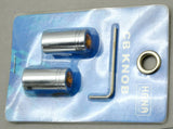 CB Radio Knob for Cobra Brand Tune Knob Amber Jewel Chrome HTS#5565A Pair