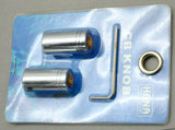 CB Radio Knob for Cobra Brand Tune Knob Amber Jewel Chrome HTS#5565A Pair